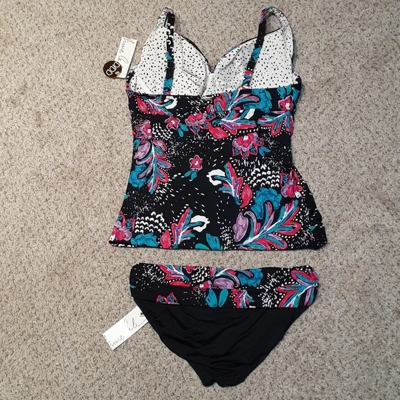 NWT ANNE COLE 34D/32DD top & XS bikini bottoms - Picture 2 of 4